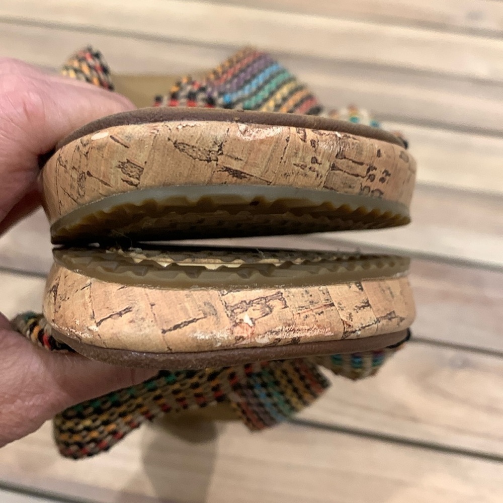 Skechers Beverlee Multi Color Wedges Cork Shoes Sandals Women's Size 10 - Picture 12 of 12